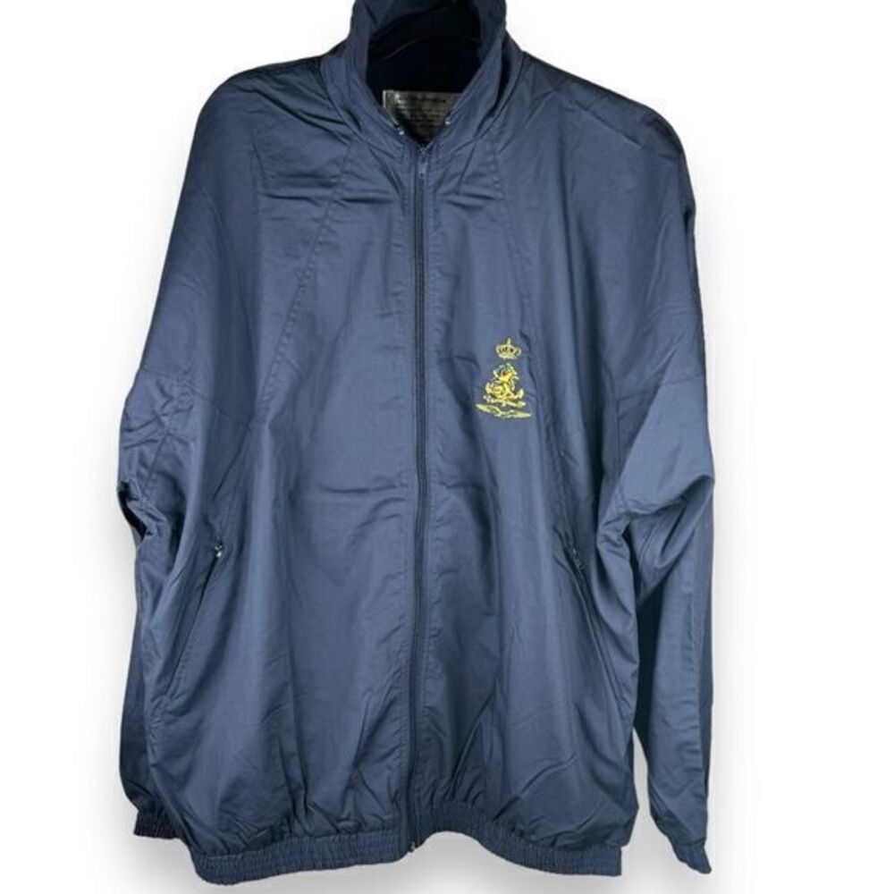 Dutch Army Training Zip Jacket Navy Mens‎ Size Medium Embroidered Dutch Military